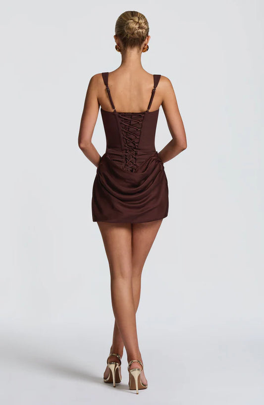 Vestido Corto Marrón (Ref. 1011)