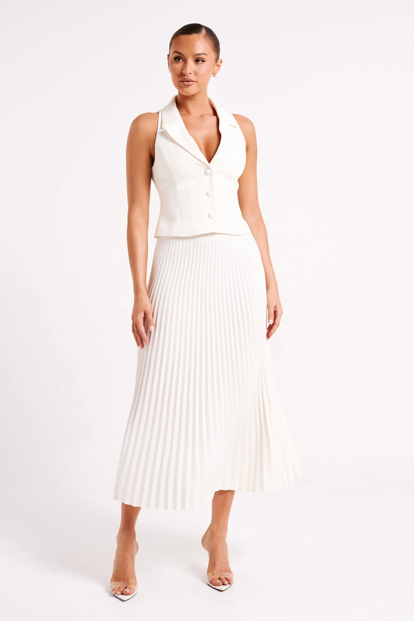 Falda Blanca Midi (Ref. 1002)