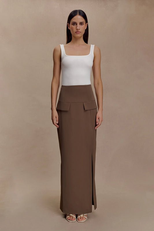 Falda Midi Cacao (Ref. 1015)