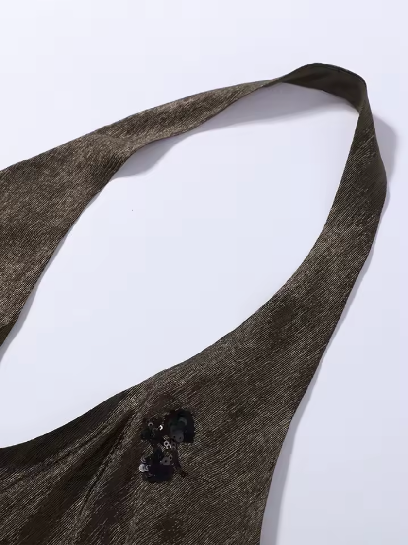Conjunto de Lentejuelas Verde Oliva