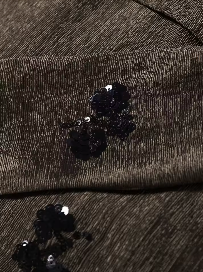 Conjunto de Lentejuelas Verde Oliva