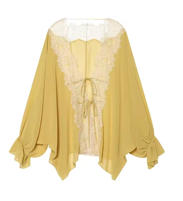 Camisa Oversize de Verano Mostaza