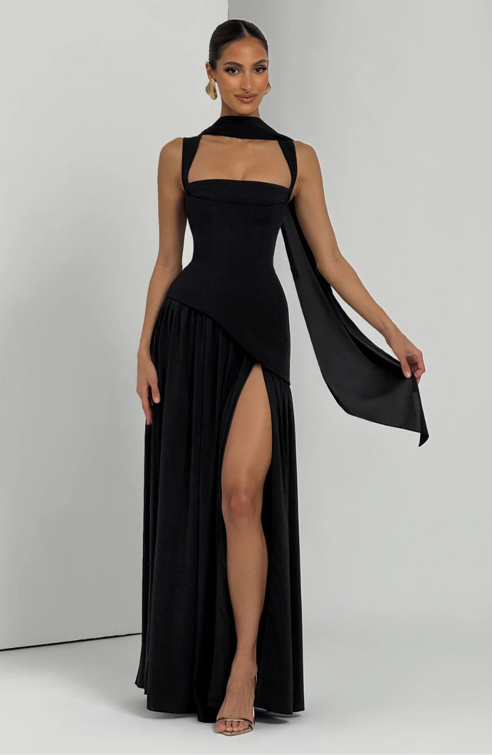 Vestido Largo Fiesta Plisado – VL-FI-01
