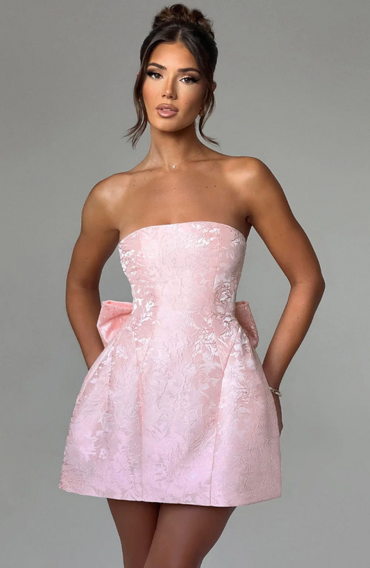Vestido Corto con Lazo (Ref. 1013)