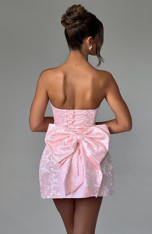 Vestido Corto con Lazo (Ref. 1013)