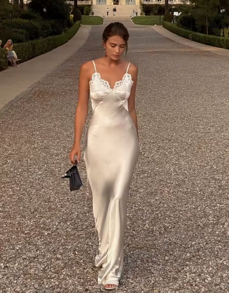 Vestido Largo Ajustado Blanco (Ref. 1020)
