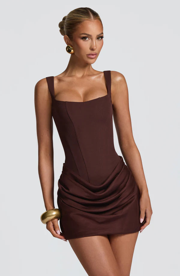 Vestido Corto Marrón (Ref. 1011)