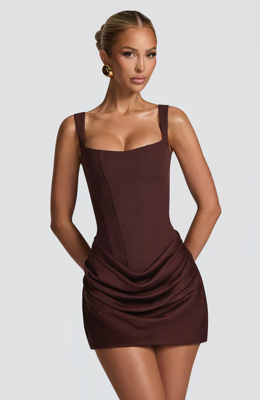 Vestido Corto Marrón (Ref. 1011)