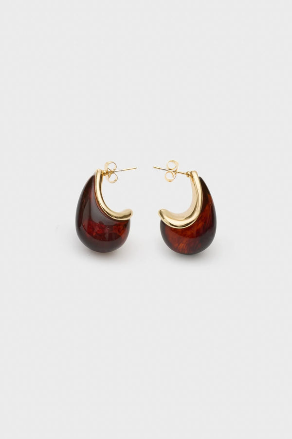 Pendientes Aro Carey Dorado