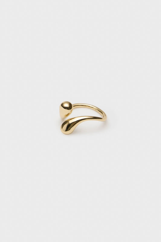 Anillo Abierto Gotas Dorado