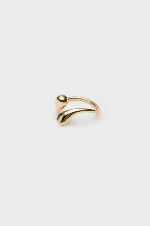 Anillo Abierto Gotas Dorado